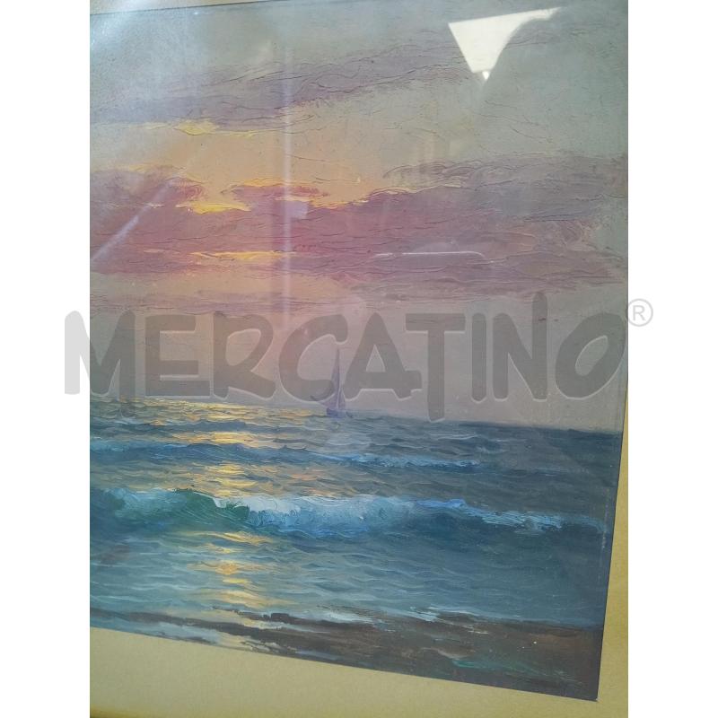 QUADRO OLIO SU TAV BARCHETTE AL TRAMONTO | Mercatino dell'Usato Roma porta maggiore 4