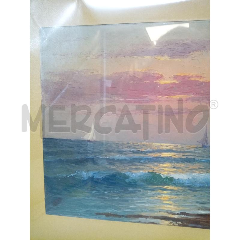 QUADRO OLIO SU TAV BARCHETTE AL TRAMONTO | Mercatino dell'Usato Roma porta maggiore 5