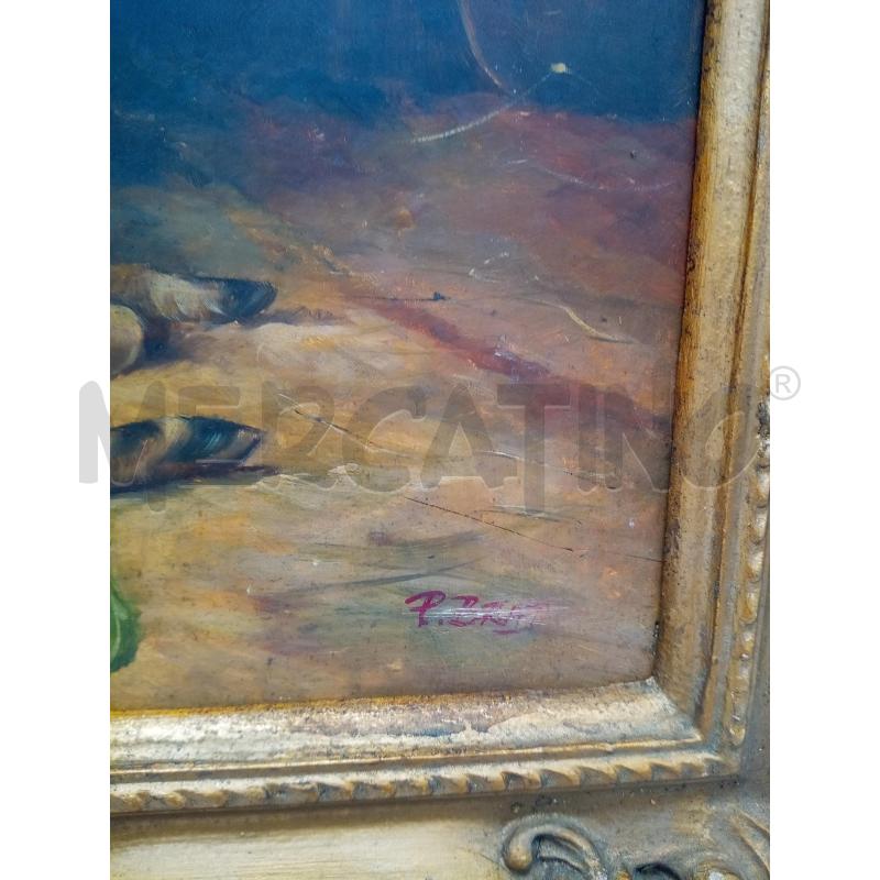 QUADRO OLIO SU TAV CANE CON AGNELLINO | Mercatino dell'Usato Roma porta maggiore 4