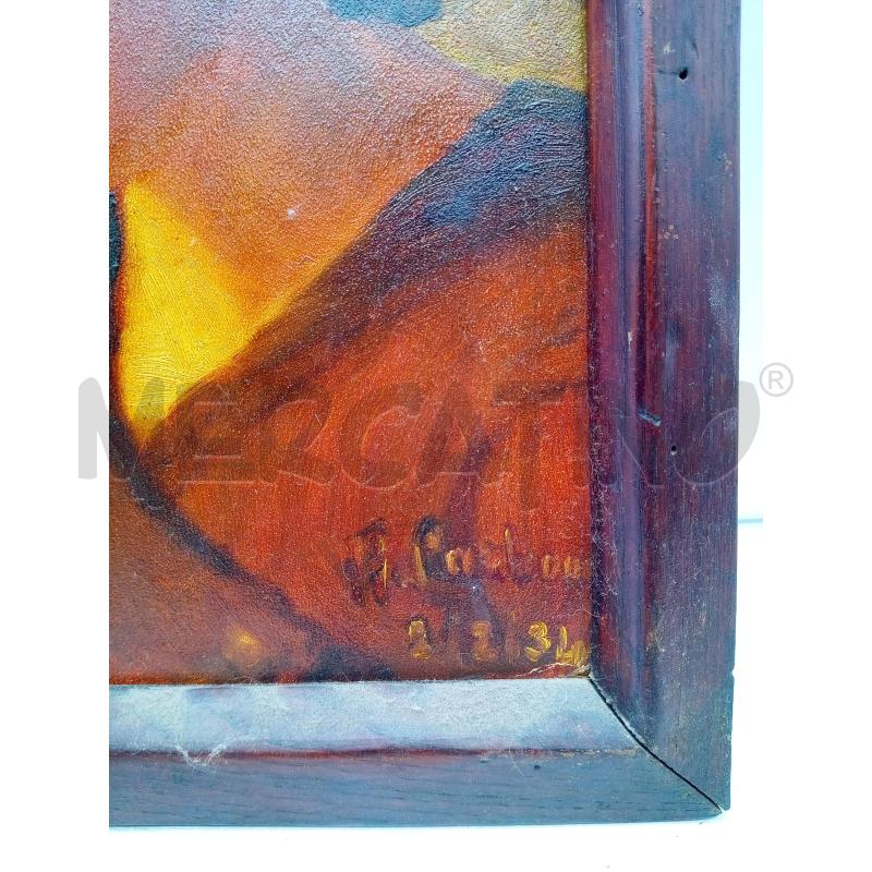 QUADRO OLIO SU TAV DONNA IN ROSSO | Mercatino dell'Usato Roma porta maggiore 2
