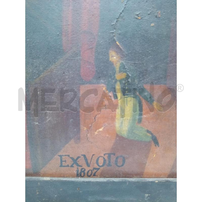 QUADRO OLIO SU TAV EX VOTO 1807  | Mercatino dell'Usato Roma porta maggiore 3