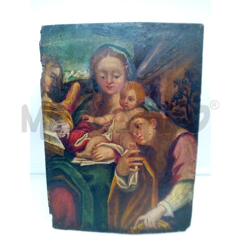 QUADRO OLIO SU TAV MADONNA CON BAMBINO EPOCA | Mercatino dell'Usato Roma porta maggiore 1