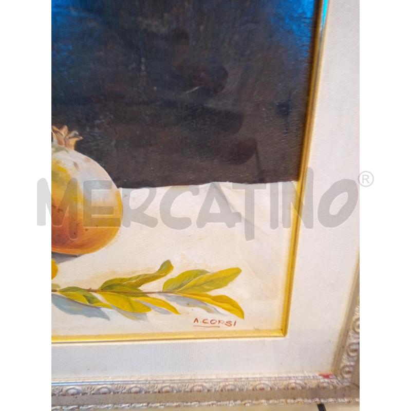 QUADRO OLIO SU TAV NAT MORTA MELOGRANI UVA | Mercatino dell'Usato Roma porta maggiore 2