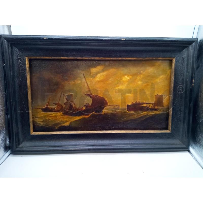 QUADRO OLIO SU TAV NAVI MERCANTILI | Mercatino dell'Usato Roma porta maggiore 1