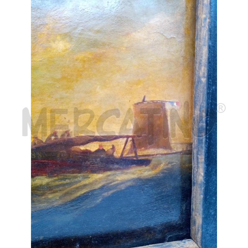 QUADRO OLIO SU TAV NAVI MERCANTILI | Mercatino dell'Usato Roma porta maggiore 3