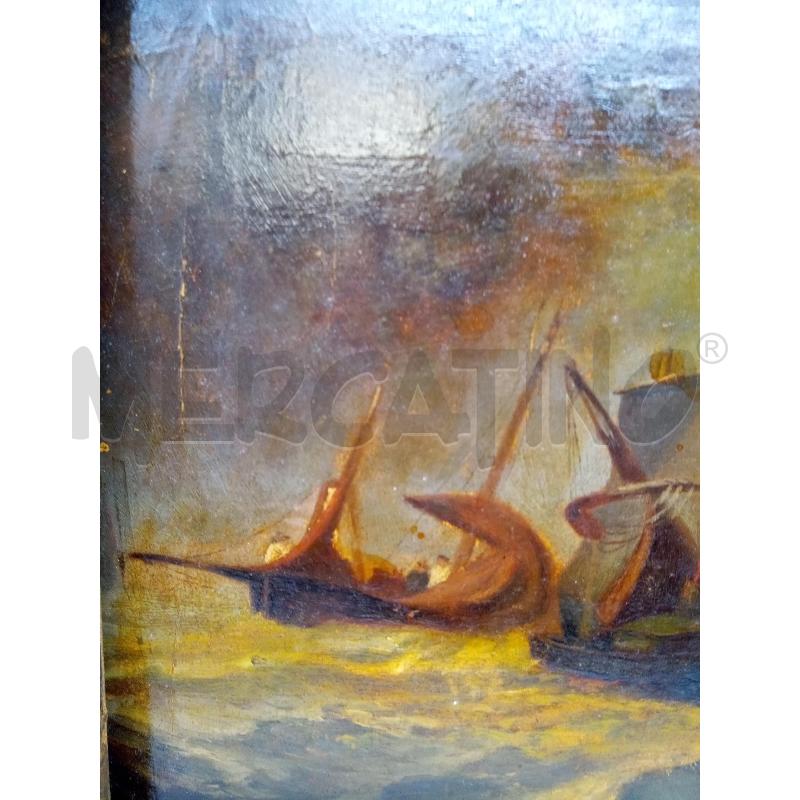 QUADRO OLIO SU TAV NAVI MERCANTILI | Mercatino dell'Usato Roma porta maggiore 4