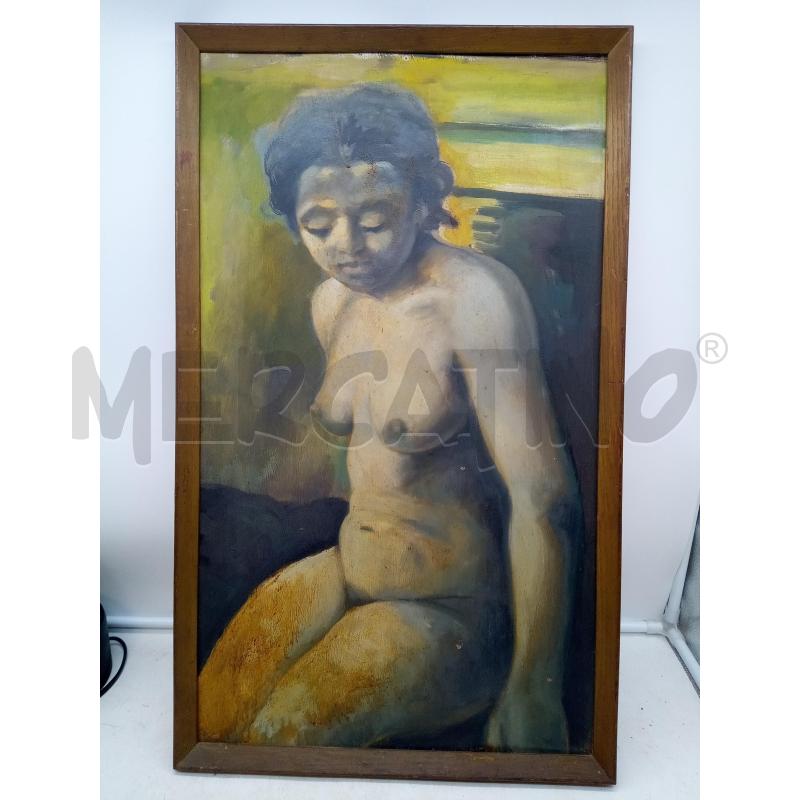 QUADRO OLIO SU TAV NUDO DONNA TONI GRIGI | Mercatino dell'Usato Roma porta maggiore 1