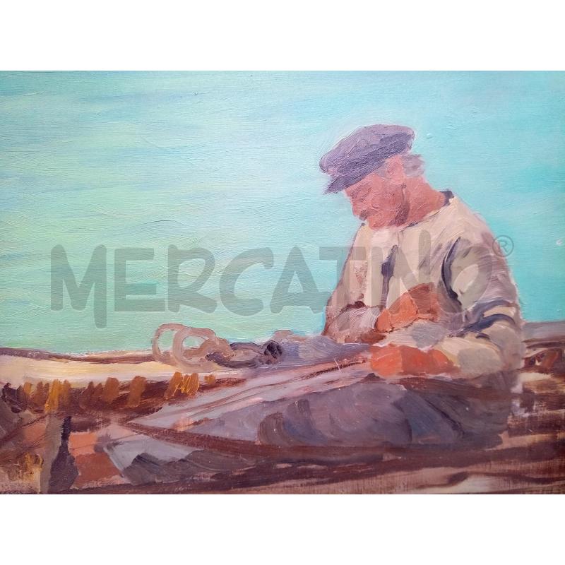 QUADRO OLIO SU TAV PESCATORE | Mercatino dell'Usato Roma porta maggiore 2