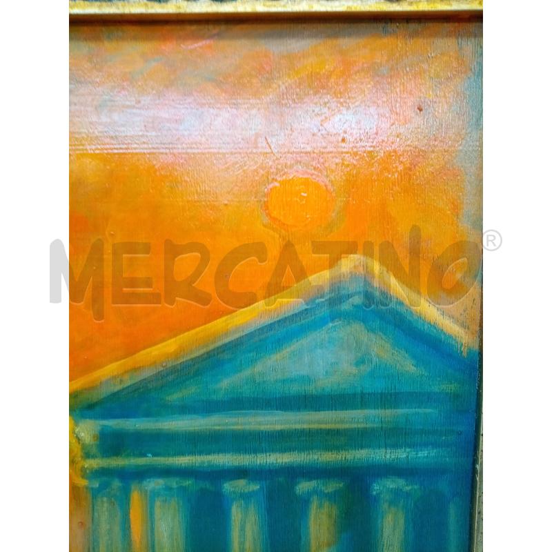 QUADRO OLIO SU TAV PIAZZA PANTHEON TONI ARANCIO | Mercatino dell'Usato Roma porta maggiore 4