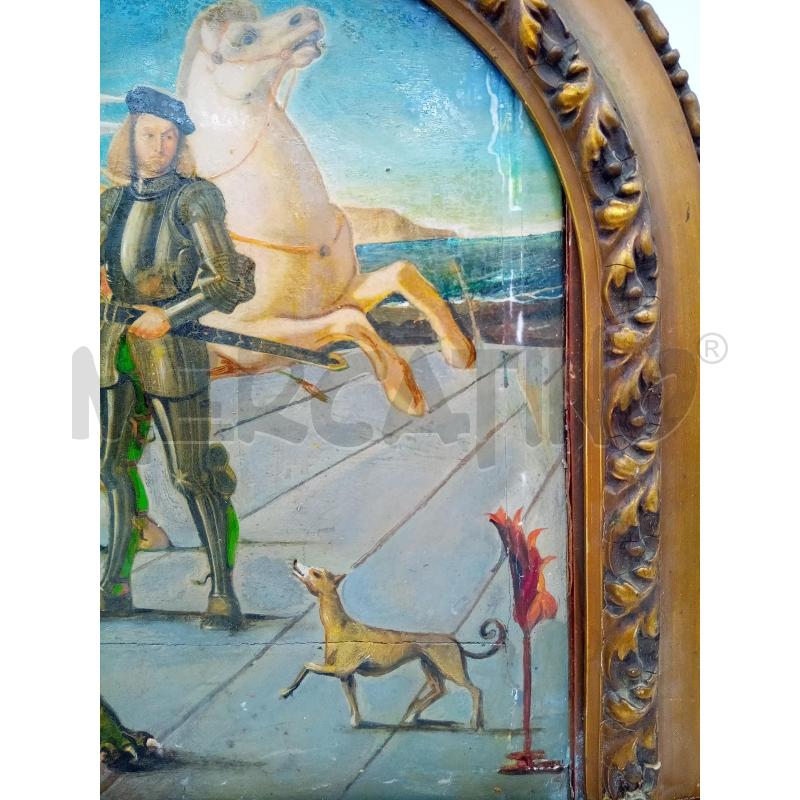 QUADRO OLIO SU TAV SAN GIORGIO E IL DRAGO | Mercatino dell'Usato Roma porta maggiore 3