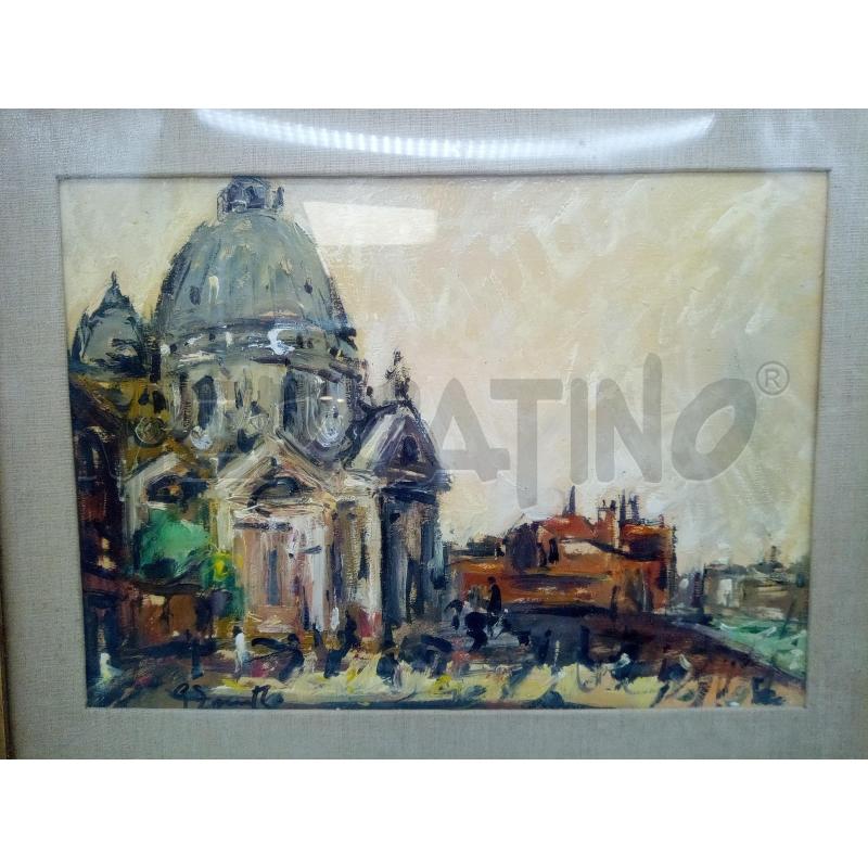QUADRO OLIO SU TAV VEDUTA CHIESA DELLA SALUTE | Mercatino dell'Usato Roma porta maggiore 2