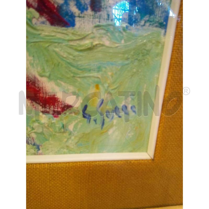 QUADRO OLIO SU TELA ABETI  | Mercatino dell'Usato Roma porta maggiore 2