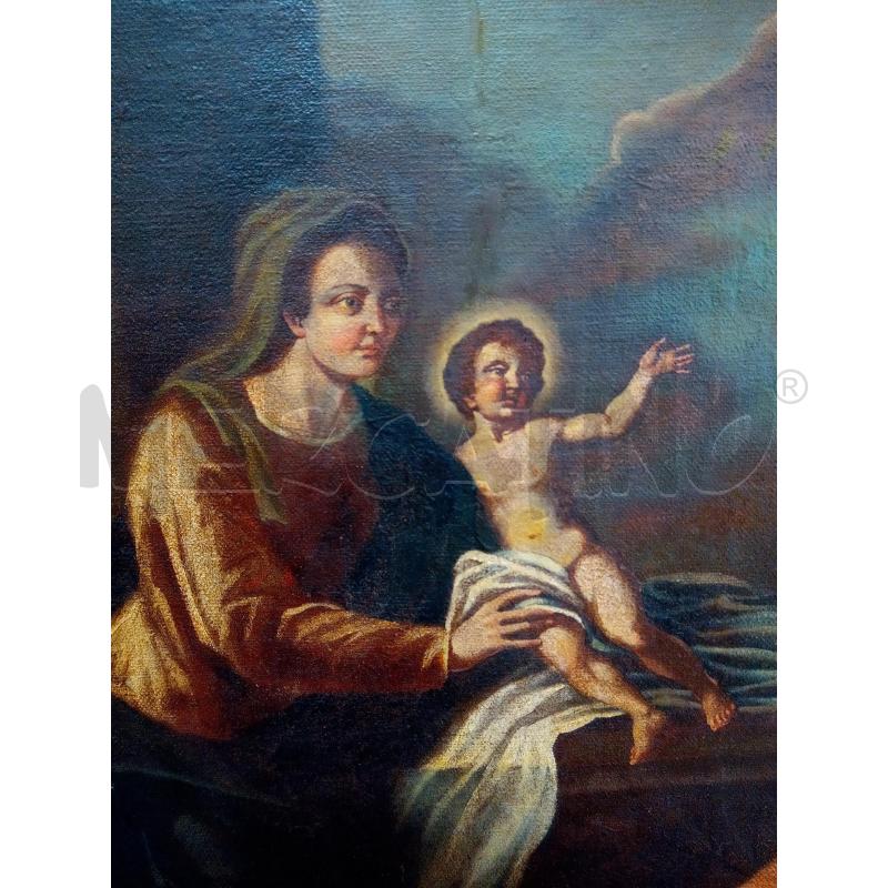 QUADRO OLIO SU TELA ADORAZIONE DEI PASTORI EPOCA | Mercatino dell'Usato Roma porta maggiore 2