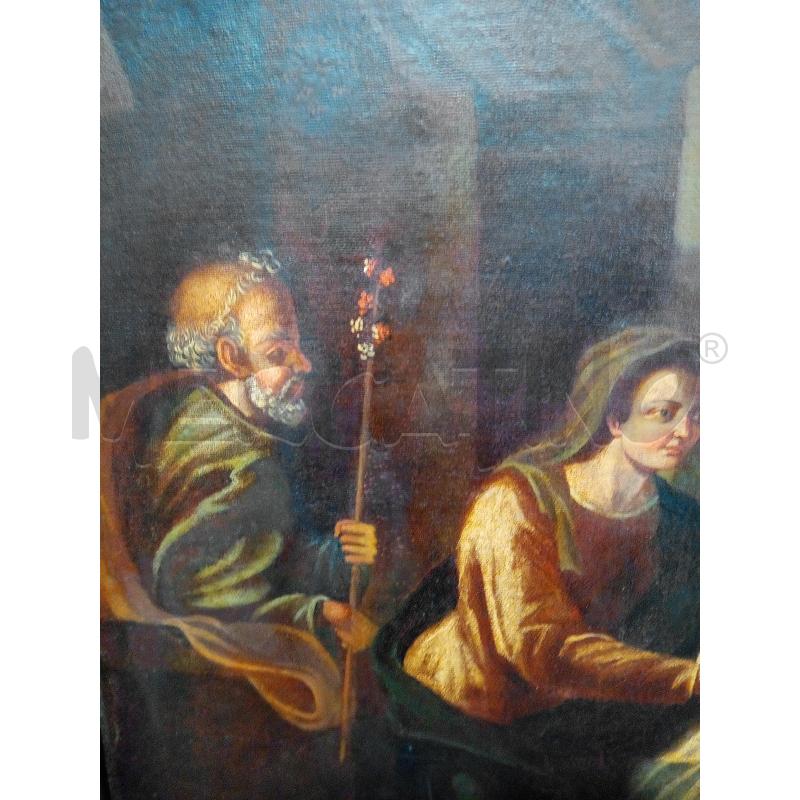 QUADRO OLIO SU TELA ADORAZIONE DEI PASTORI EPOCA | Mercatino dell'Usato Roma porta maggiore 4