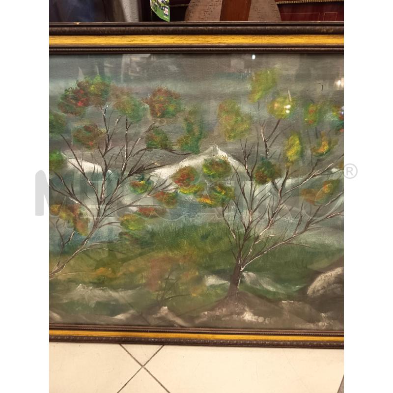 QUADRO OLIO SU TELA ALBERI  | Mercatino dell'Usato Roma porta maggiore 1
