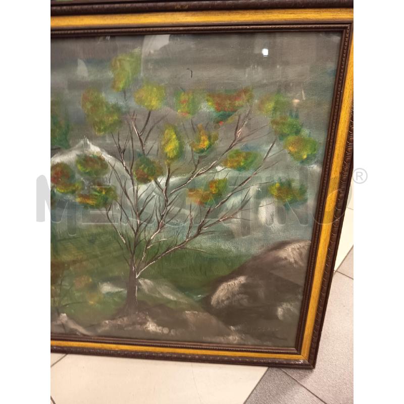 QUADRO OLIO SU TELA ALBERI  | Mercatino dell'Usato Roma porta maggiore 2