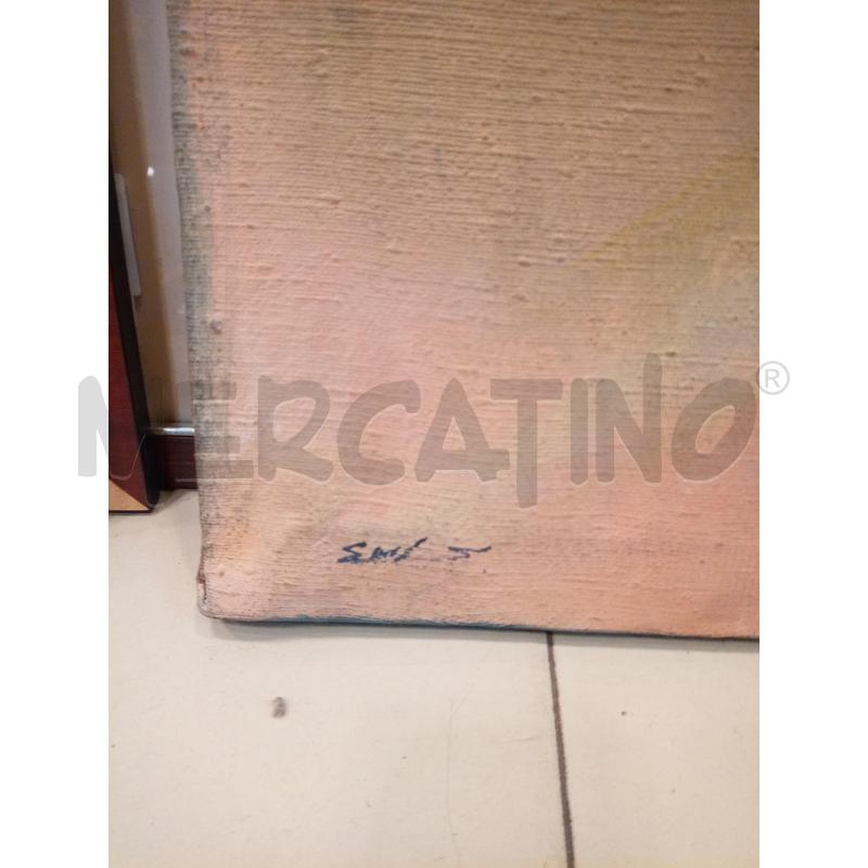 QUADRO OLIO SU TELA ASTRATTO CERCHI E GEOMETRIE | Mercatino dell'Usato Roma porta maggiore 3