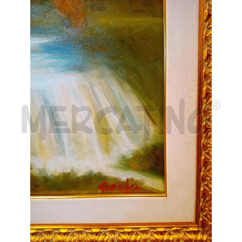 QUADRO OLIO SU TELA CASCATE | Mercatino dell'Usato Roma porta maggiore 2