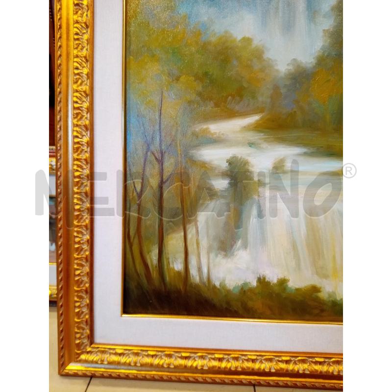 QUADRO OLIO SU TELA CASCATE | Mercatino dell'Usato Roma porta maggiore 3