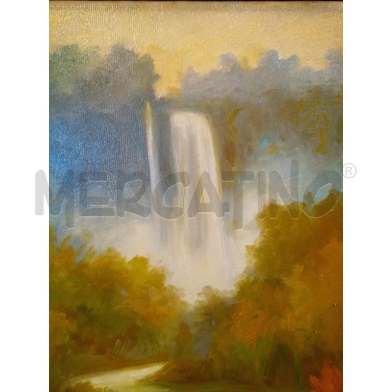 QUADRO OLIO SU TELA CASCATE | Mercatino dell'Usato Roma porta maggiore 4
