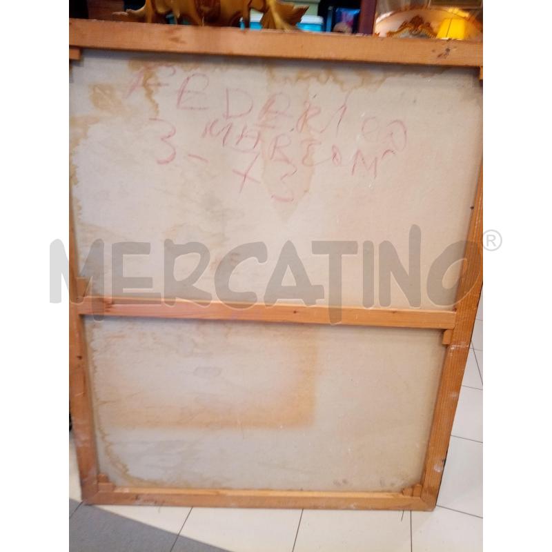 QUADRO OLIO SU TELA CERCHI E STECCHE | Mercatino dell'Usato Roma porta maggiore 5