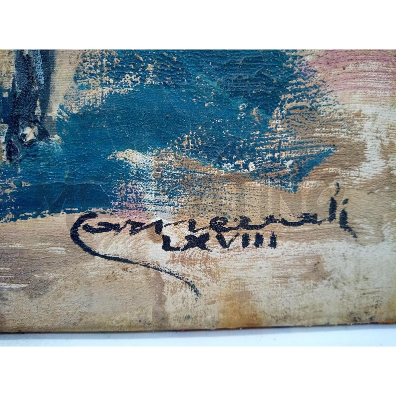 QUADRO OLIO SU TELA CORSA CAVALLI | Mercatino dell'Usato Roma porta maggiore 2