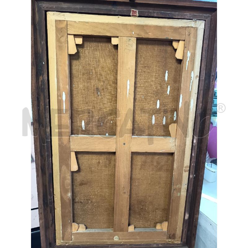 QUADRO OLIO SU TELA CROCIFISSIONE E SANTI | Mercatino dell'Usato Roma porta maggiore 5