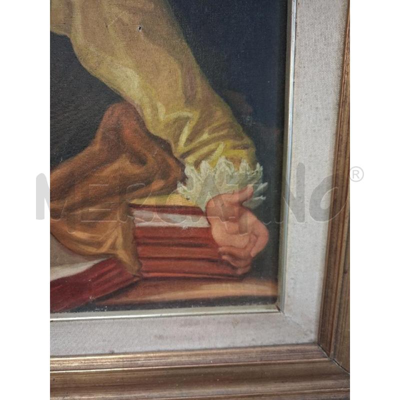 QUADRO OLIO SU TELA DAMA CON LIBRO | Mercatino dell'Usato Roma porta maggiore 3