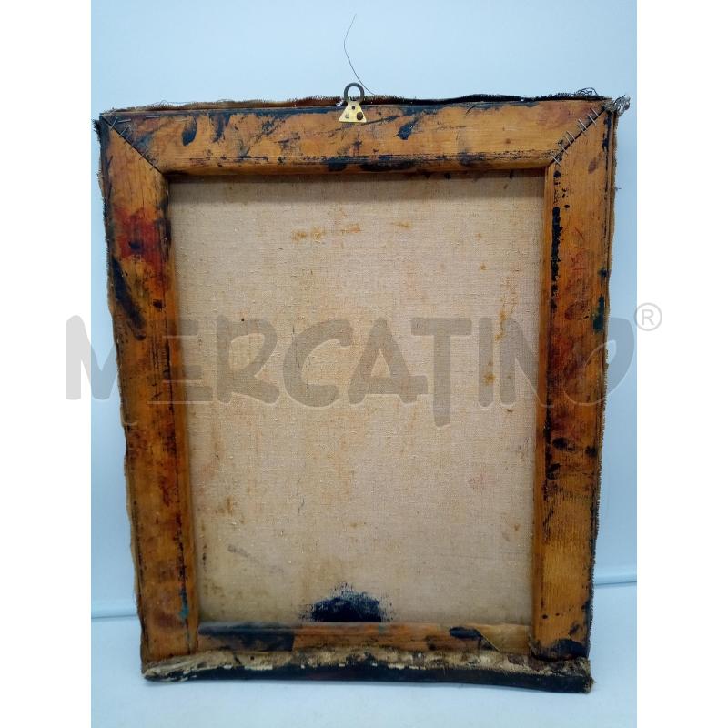 QUADRO OLIO SU TELA DONNA CON FARFALLA | Mercatino dell'Usato Roma porta maggiore 4