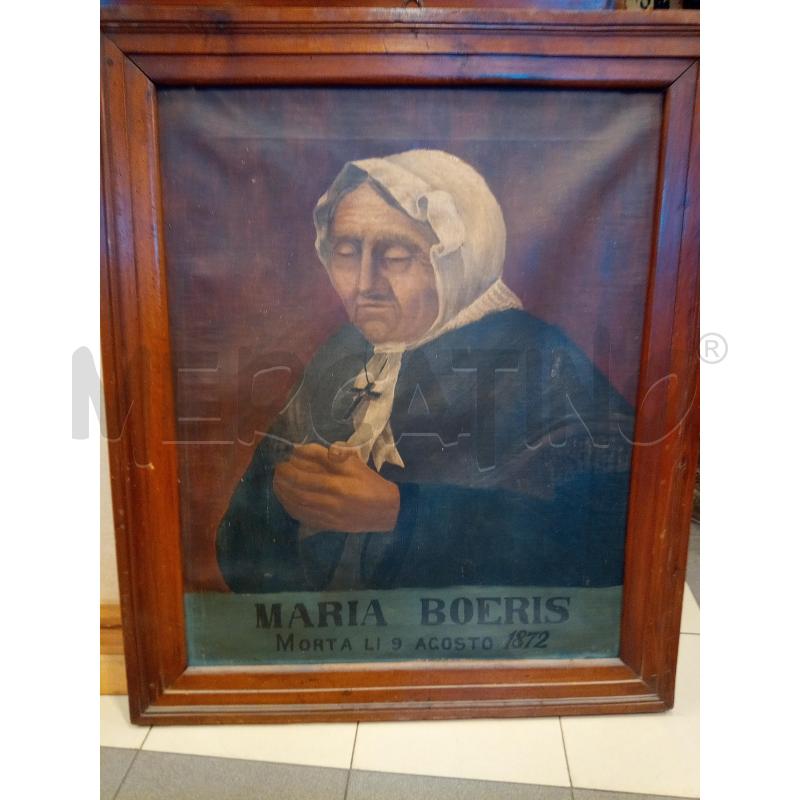 QUADRO OLIO SU TELA DONNA IN PREGHIERA EPOCA | Mercatino dell'Usato Roma porta maggiore 1
