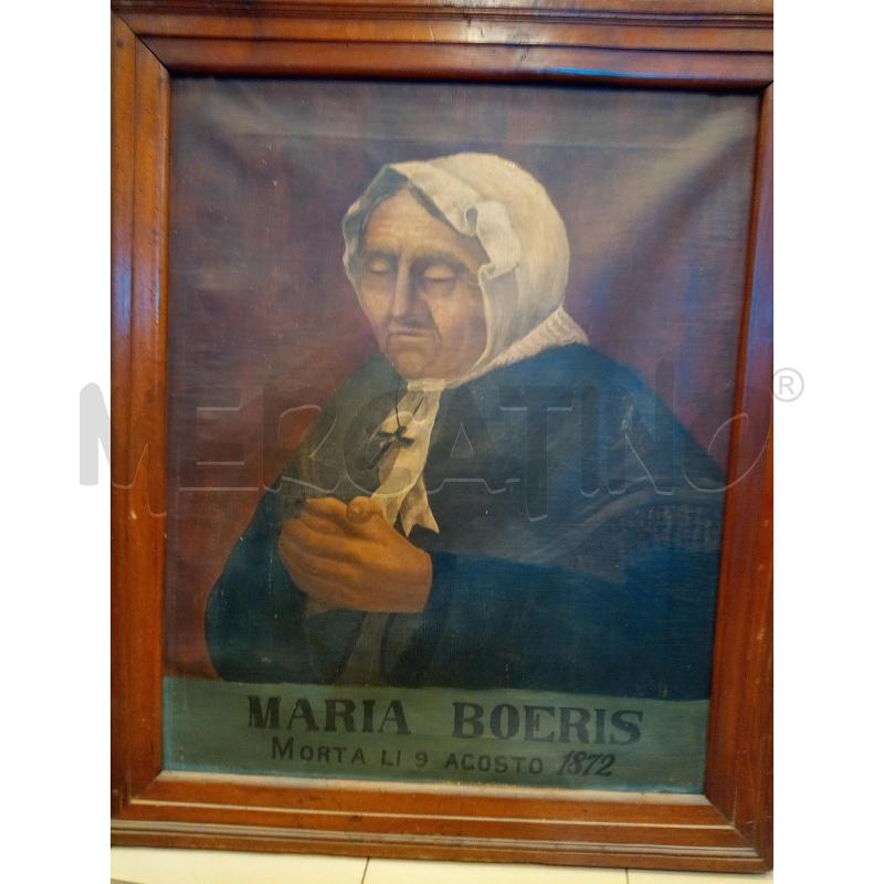 QUADRO OLIO SU TELA DONNA IN PREGHIERA EPOCA | Mercatino dell'Usato Roma porta maggiore 4