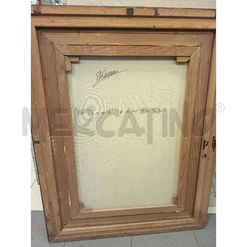 QUADRO OLIO SU TELA DUE DONNE CON ROSE | Mercatino dell'Usato Roma porta maggiore 5
