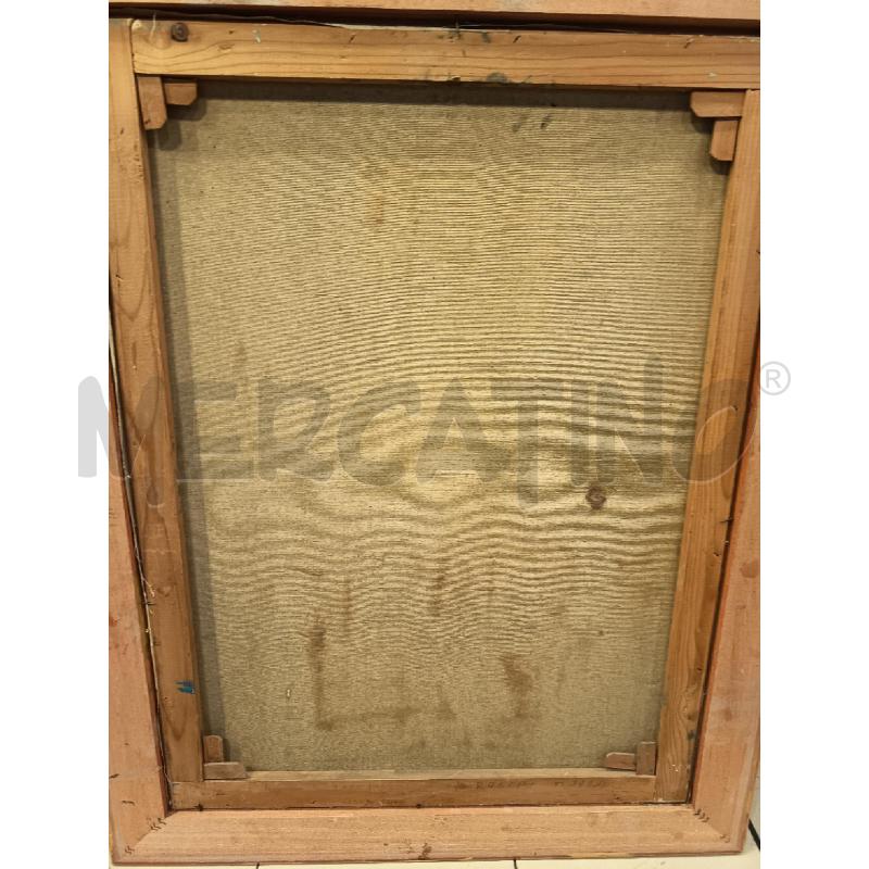 QUADRO OLIO SU TELA EDIFICI ASTRATTI MATERICO  | Mercatino dell'Usato Roma porta maggiore 5