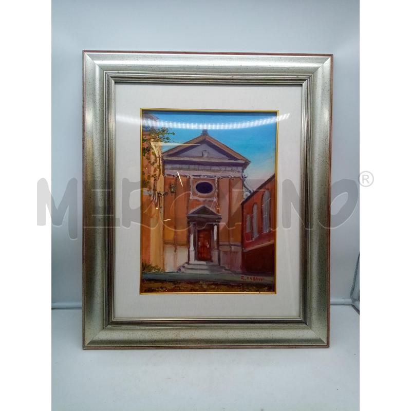 QUADRO OLIO SU TELA FACCIATA CHIESA | Mercatino dell'Usato Roma porta maggiore 1