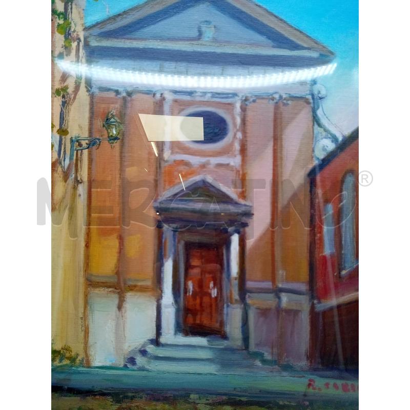 QUADRO OLIO SU TELA FACCIATA CHIESA | Mercatino dell'Usato Roma porta maggiore 3