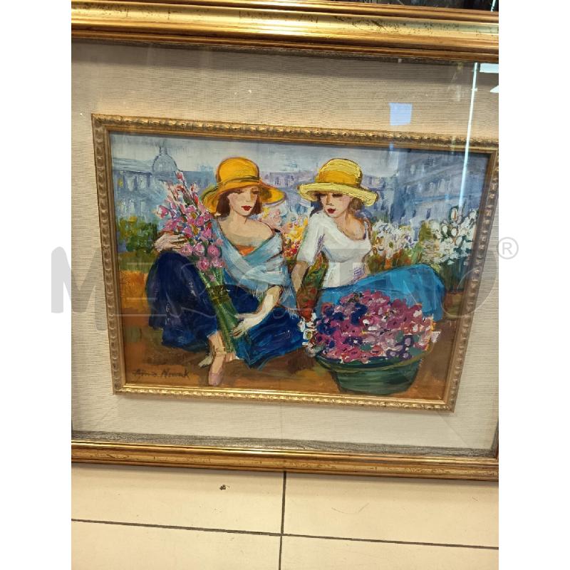 QUADRO OLIO SU TELA FIORAIE  | Mercatino dell'Usato Roma porta maggiore 1