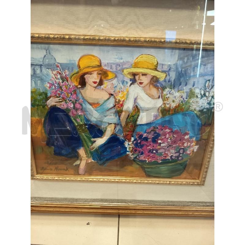 QUADRO OLIO SU TELA FIORAIE  | Mercatino dell'Usato Roma porta maggiore 2