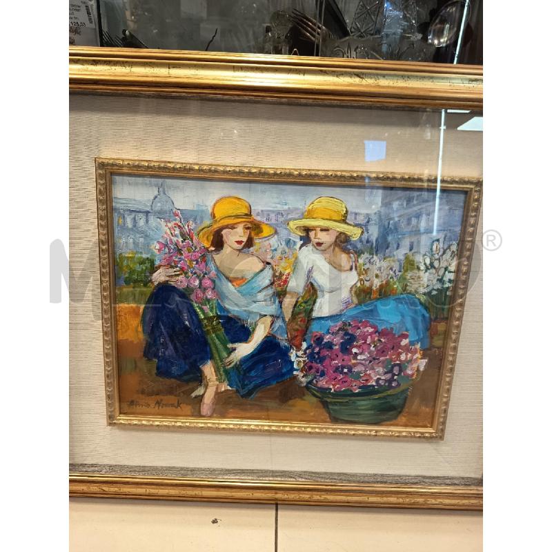 QUADRO OLIO SU TELA FIORAIE  | Mercatino dell'Usato Roma porta maggiore 3