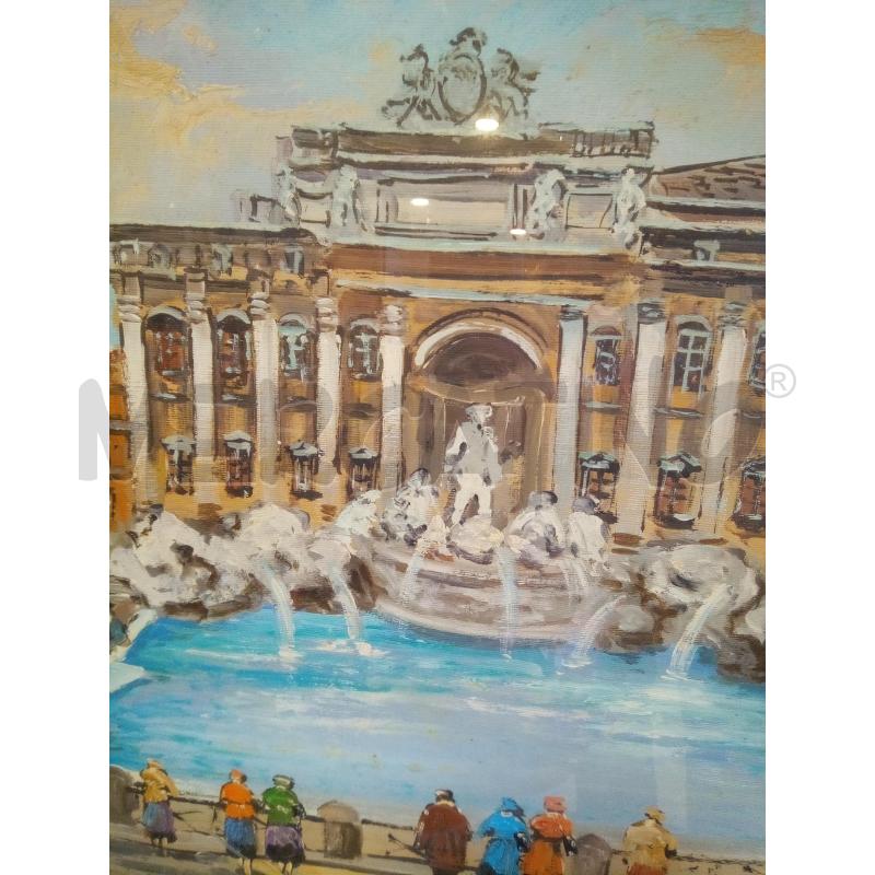 QUADRO OLIO SU TELA FONTANA DI TREVI | Mercatino dell'Usato Roma porta maggiore 2