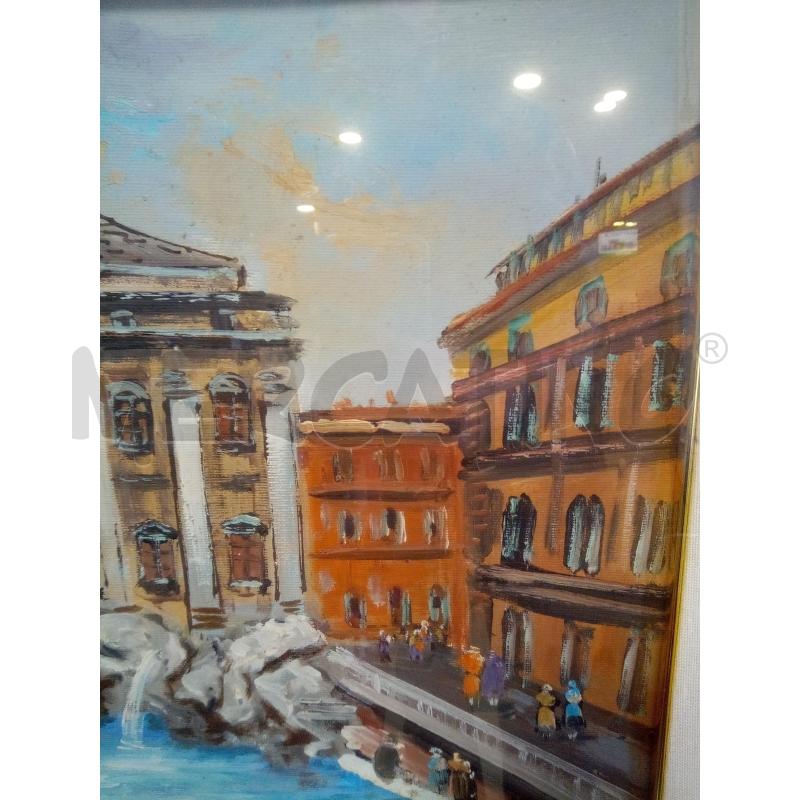 QUADRO OLIO SU TELA FONTANA DI TREVI | Mercatino dell'Usato Roma porta maggiore 4