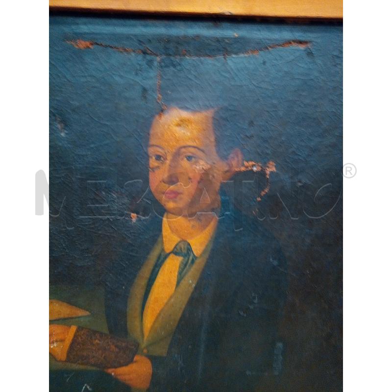 QUADRO OLIO SU TELA GIOVANOTTO EPOCA DA RESTAURARE  | Mercatino dell'Usato Roma porta maggiore 2