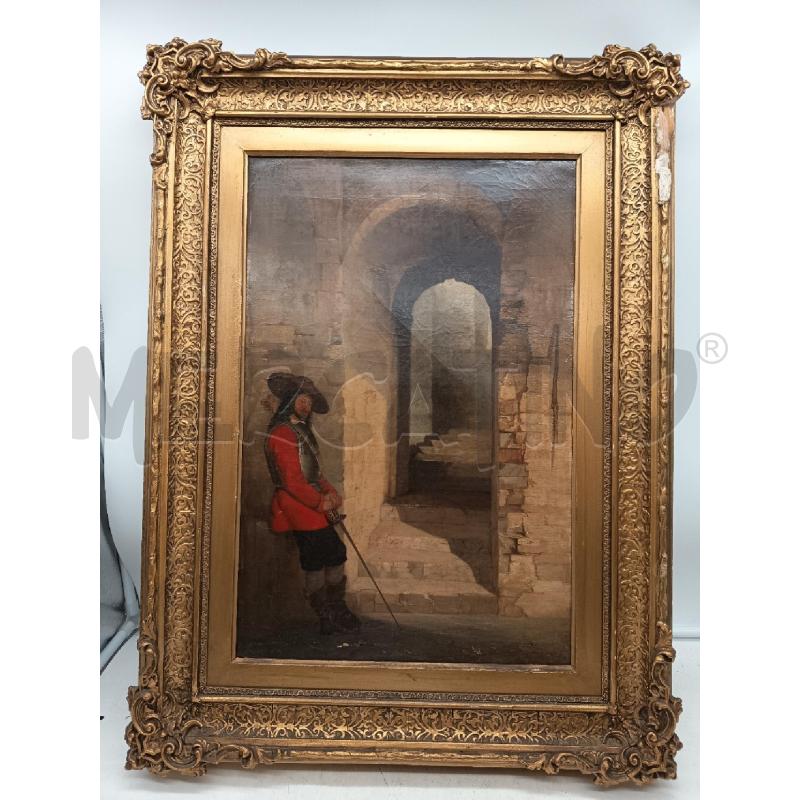 QUADRO OLIO SU TELA GUARDIA IN UNIFORME E ARCO  | Mercatino dell'Usato Roma porta maggiore 4