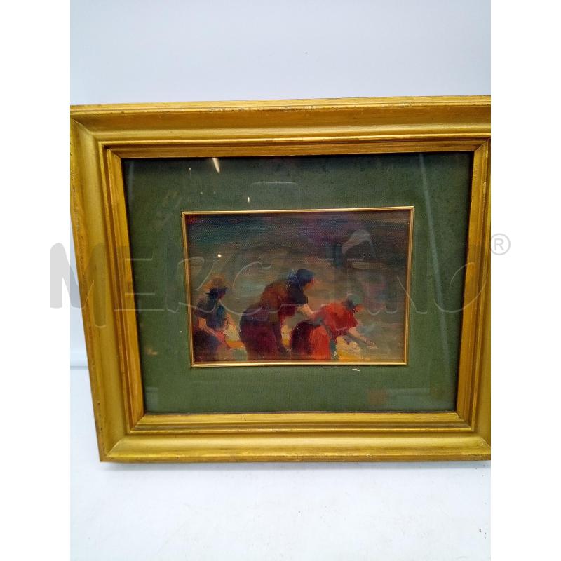 QUADRO OLIO SU TELA LE LAVANDAIE | Mercatino dell'Usato Roma porta maggiore 1
