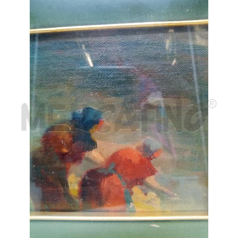 QUADRO OLIO SU TELA LE LAVANDAIE | Mercatino dell'Usato Roma porta maggiore 2