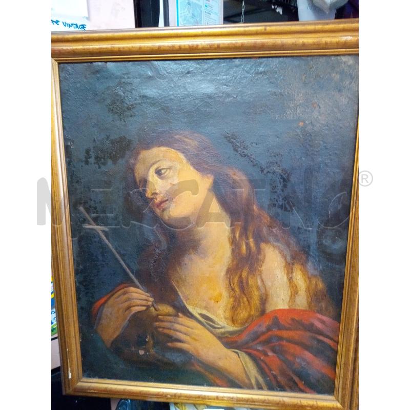 QUADRO OLIO SU TELA MADDALENA PENITENTE RESTAURATA | Mercatino dell'Usato Roma porta maggiore 1