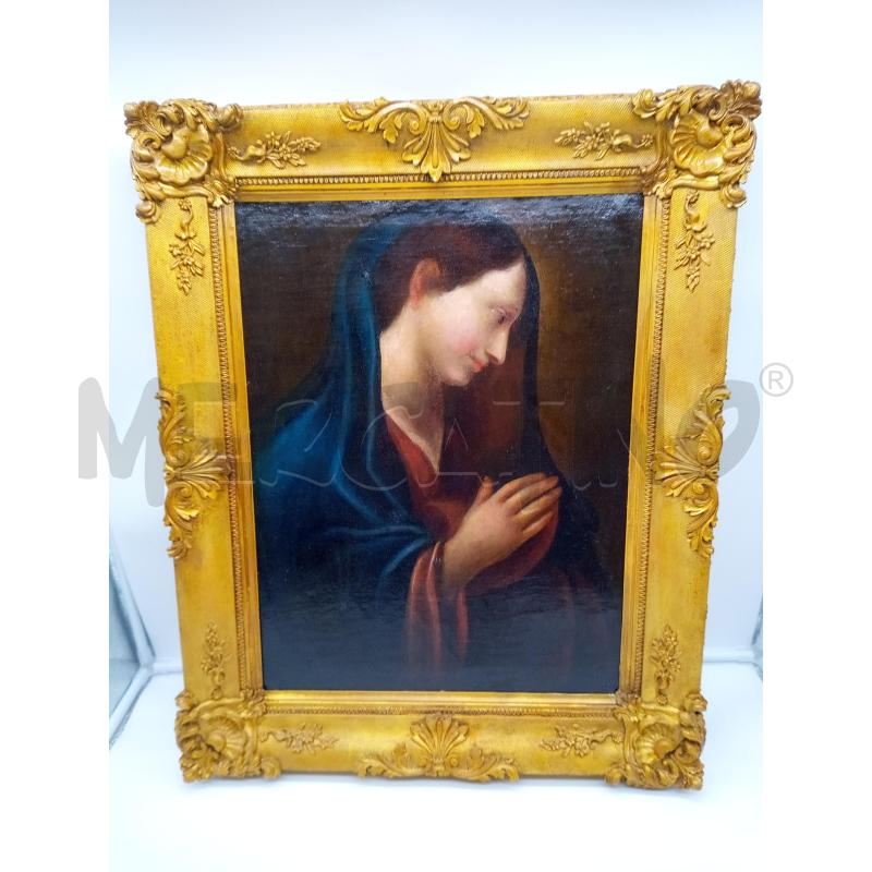 QUADRO OLIO SU TELA MADONNA IN PREGHIERA EPOCA | Mercatino dell'Usato Roma porta maggiore 1