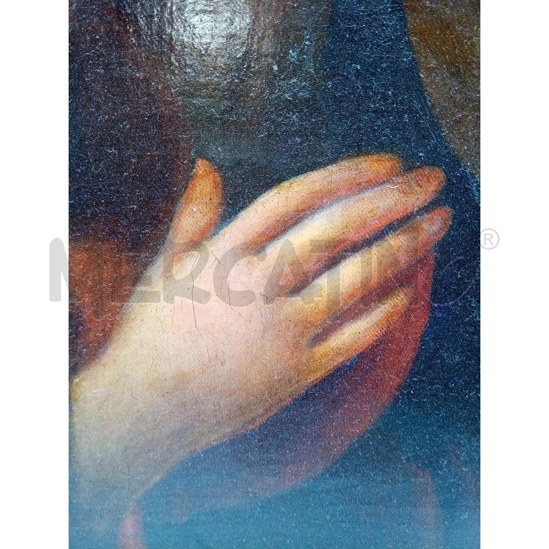 QUADRO OLIO SU TELA MADONNA IN PREGHIERA EPOCA | Mercatino dell'Usato Roma porta maggiore 3