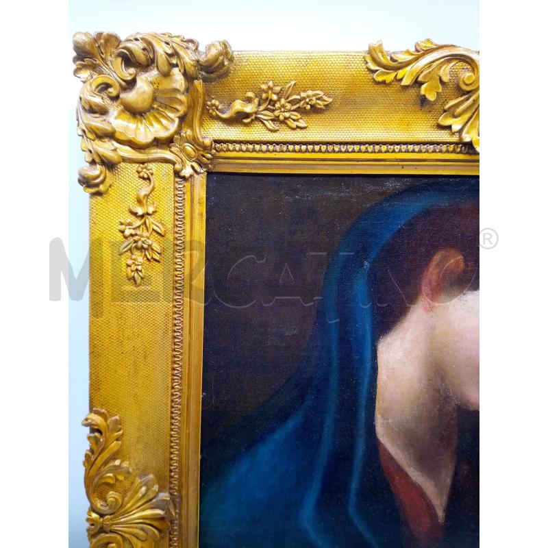 QUADRO OLIO SU TELA MADONNA IN PREGHIERA EPOCA | Mercatino dell'Usato Roma porta maggiore 4