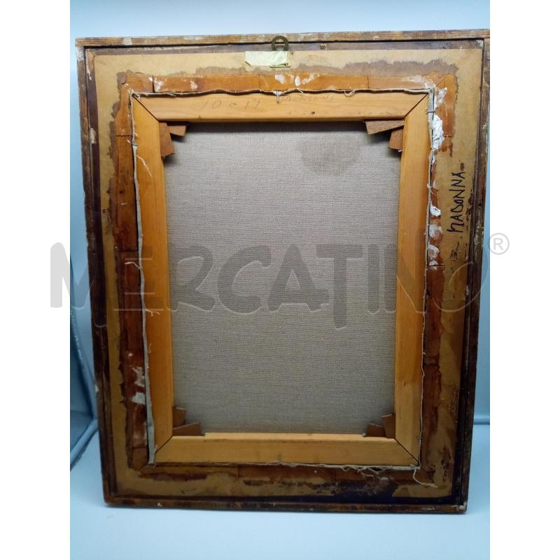 QUADRO OLIO SU TELA MADONNA IN PREGHIERA EPOCA | Mercatino dell'Usato Roma porta maggiore 5