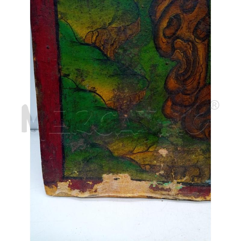 QUADRO OLIO SU TELA MAESTRO BUDDISTA  | Mercatino dell'Usato Roma porta maggiore 4